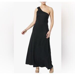 Terea Women’s Sylvie One Shoulder Maxi Dress Jet Black size M NWT